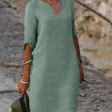 Sophia | Vestido Midi Casual con Escote en V