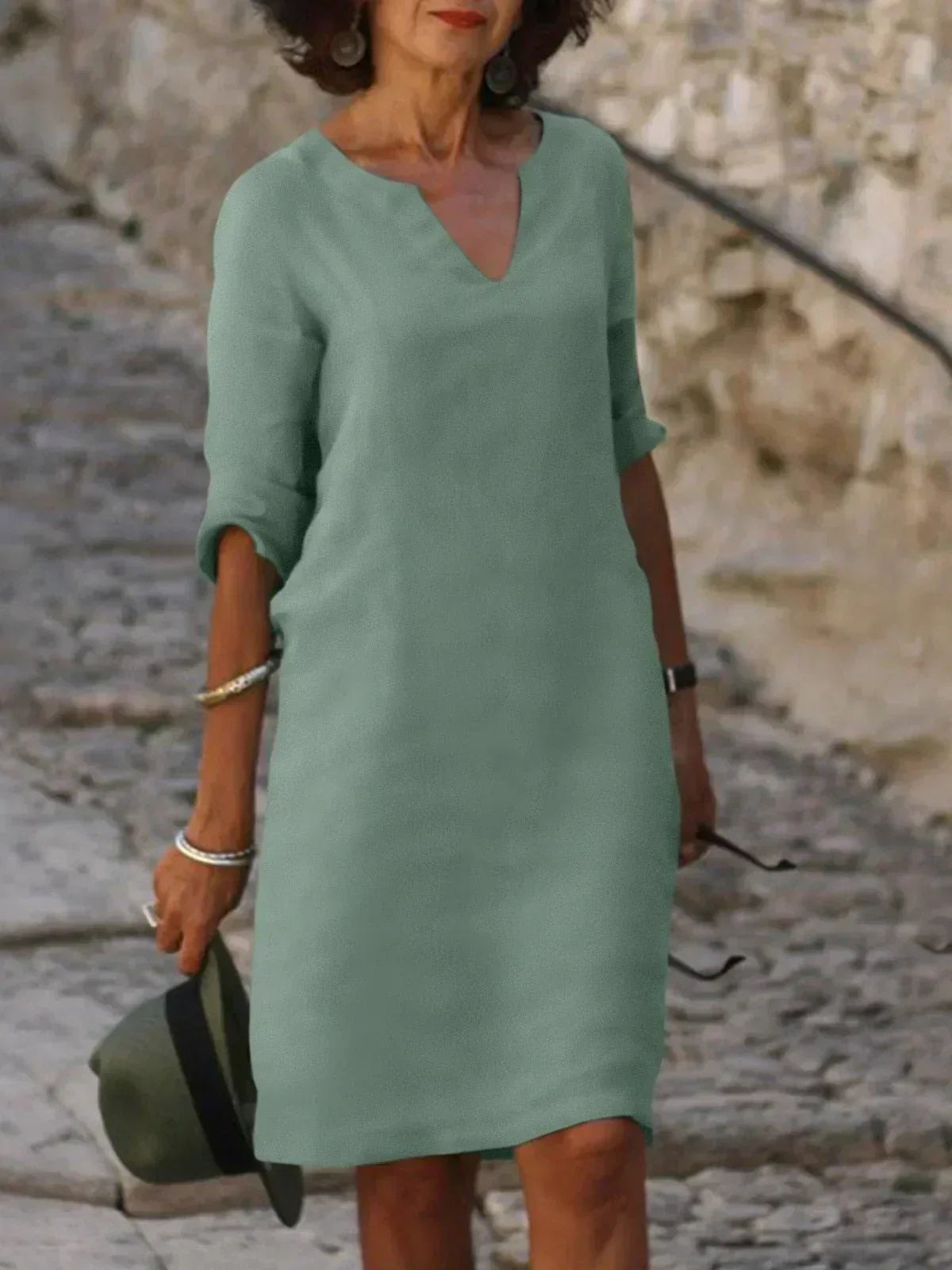 Sophia | Vestido Midi Casual con Escote en V