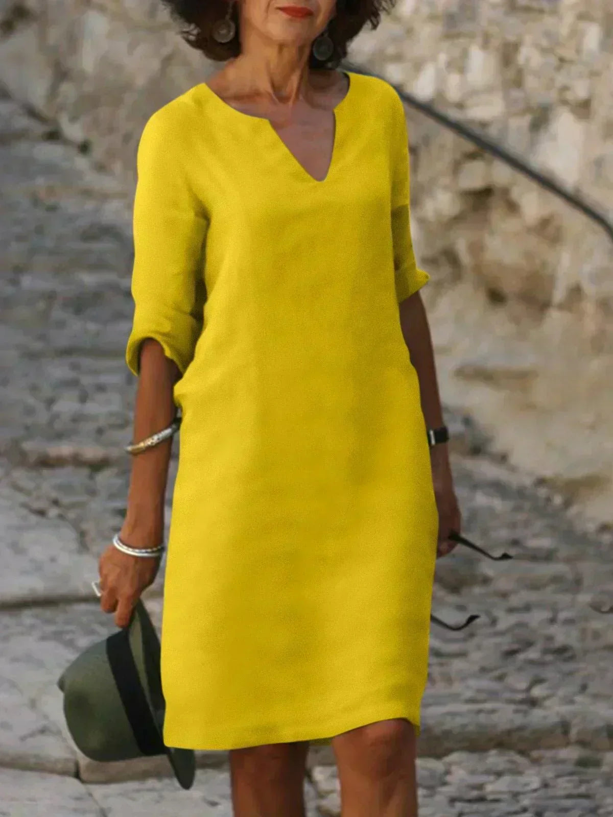 Sophia | Vestido Midi Casual con Escote en V