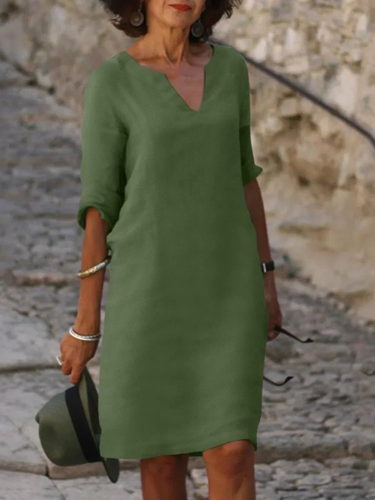 Sophia | Vestido Midi Casual con Escote en V