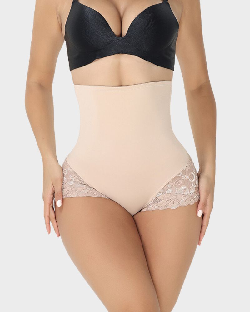 Faja moldeadora con cintura ultra alta y encaje