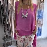 Ora - Conjunto de Dama de Dos Piezas: Top Sin Mangas y Pantalones Estampados