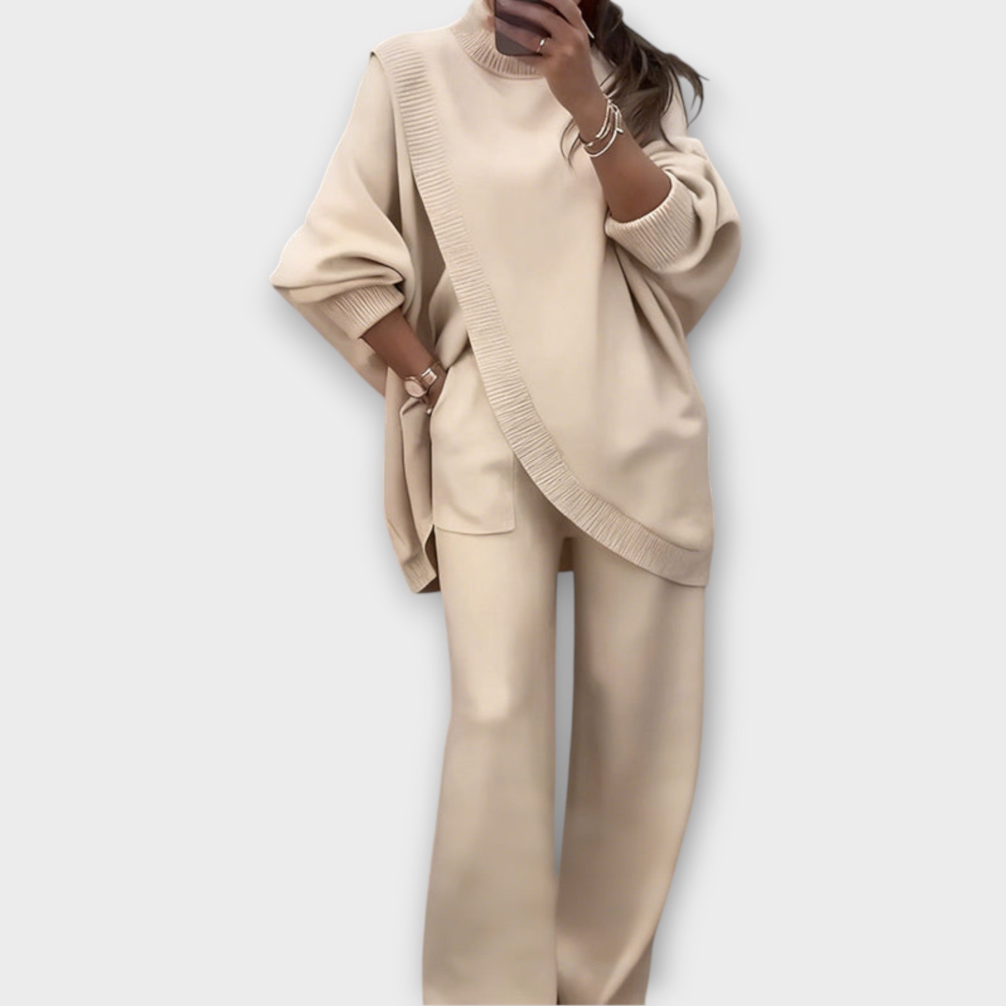 Conjunto de Lounge de Punto Relajado