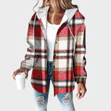 Rosana Chaqueta Estilo Camisa Con Capucha