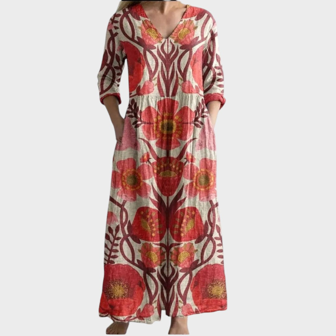 Benedicta Vestido Largo Floral Vintage